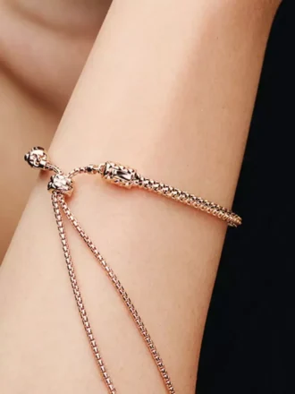 armband med kedja och glidls 14 k rosguldpltering 1 330x440 - Armband med kedja och glidl&aring;s, 14 k ros&eacute;guldpl&auml;tering